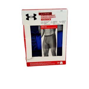 Under Armour Performance Tech Boxerjock 3 Pack 6" Inseam L/G Blue